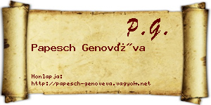 Papesch Genovéva névjegykártya